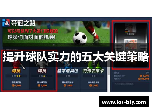 提升球队实力的五大关键策略