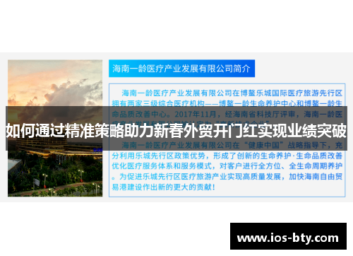 如何通过精准策略助力新春外贸开门红实现业绩突破