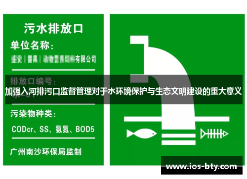 加强入河排污口监督管理对于水环境保护与生态文明建设的重大意义